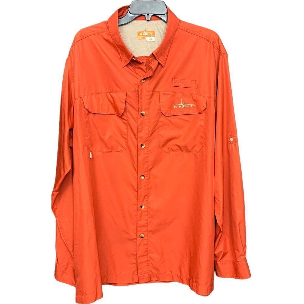 Habit Solar Factor 30 Orange Fishing / Outdoor Shirt XL